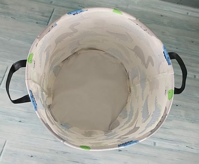 Kids Hamper Storage Basket Nursery Bins Baby Gift Toy Organizer Box Laundry Basket Large Canvas Collapsible Chest for Home/Dorm/Kitchen/Pet/Closet/Shelf/Room Decor(Dinosaur)