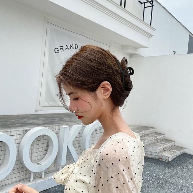 5 Pack Hair Claw Clip Large Matte 4.3 Inch No Slip Big Butterfly Jaw Clips Clamp Assorted Colors for Thin Fine Medium Thick Hair Women