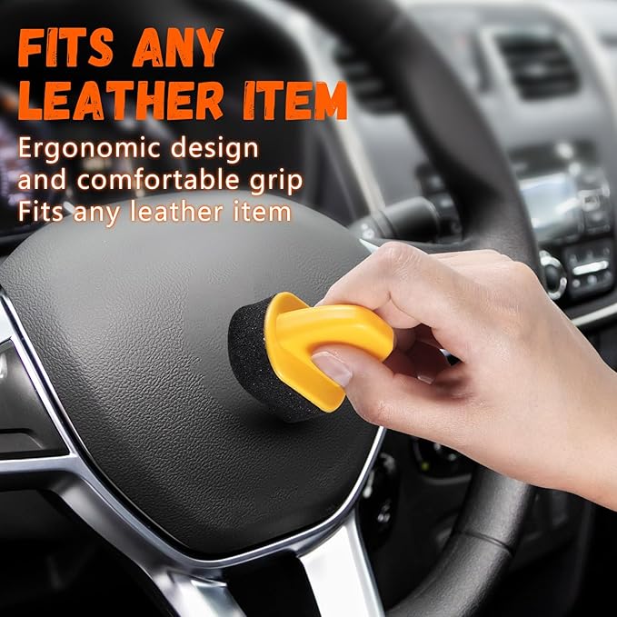 10 Pcs Shine Shoes Sponge Applicators Foam Dauber Shoe Polish Applicator Brush Leather Shoes Boots Care Cloths Suede Cleaner(10 Pcs Shoe Sponge A)