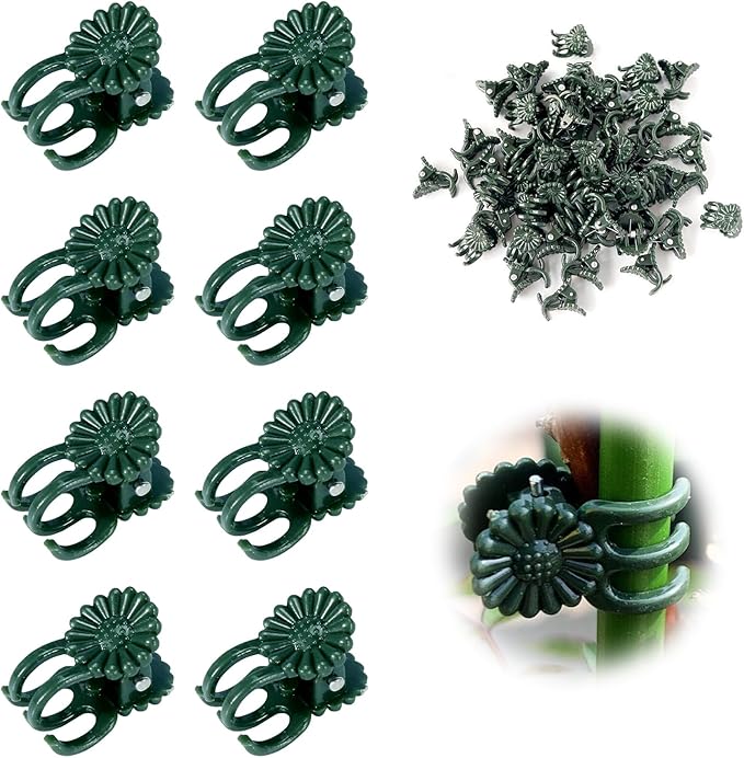 100 Pcs Plant Clips Orchid Clips,Plant Orchid Support Clips,Flower and Vine Clips，Garden Clips，Plant Clips for Climbing Plants