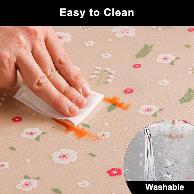 Cooyes Shelf Liner - Premium Non-Adhesive Cabinet & Drawer Liner for Kitchen - Waterproof Shelf Paper with Modern Pattern - Durable EVA Cabinet Mat - Easy to Cut (11.8" W x 236" L)