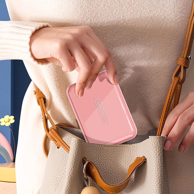 Daily Pill Organizer, Pill Box for Purse - Dtouayz Travel Pill Case, Vitamin Supplement and Medication Dispenser Waterproof 6 Compartment Medicine Holder, Weekly Large Pill Container