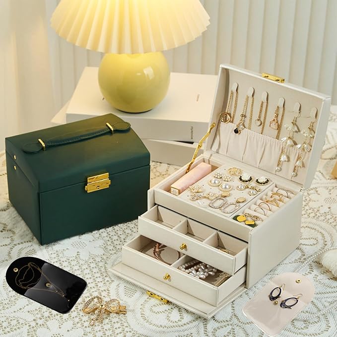 8 Pcs Mini Clear Travel Jewelry Pouches, 3.93"x3.93" Small Beige Reusable Transparent Jewelry Bags with Snap Button, Portable Anti-Tarnish Jewelry Organizer for Trip Storage, Display & Gift Packaging