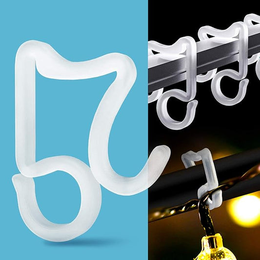 Holiday Light Clips Christmas Light Clips Outdoor Hang Gutter Hooks for Christmas Decoration String Lights Weatherproof Outdoor Lights Clips for Halloween Xmas (100 Pieces)