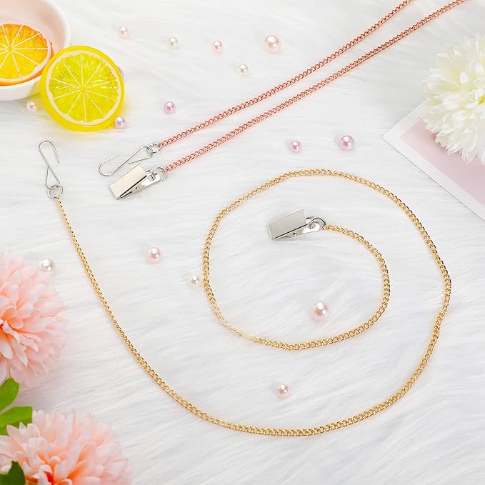 2 Pcs Zipper Helper Pulls for Dresses and Boots Zipper Puller with Hook and Clip for Back Button Clothing Assistant Aid Tool, Zip Up Dress by Yourself, Gold, Rose Gold