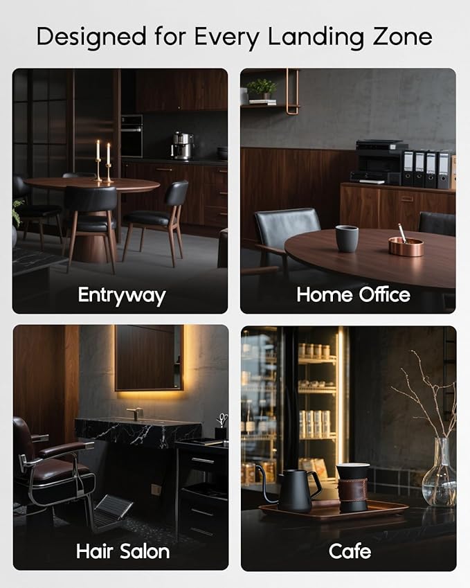 Valet Tray for Men Women, Nightstand Organizer Vanity Catchall Holder for Dresser Desk Storage Bedside, Travel PU Leather Jewelry Key Bowl Coin Watches and Candy Entryway Tray - Large, Brown