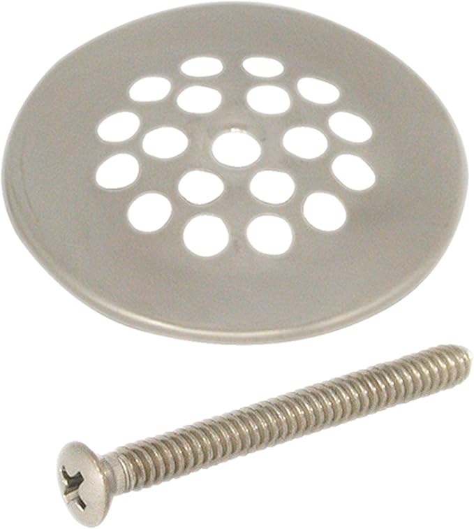 DANCO Rust-Resistant Shower Drain Strainer, Brushed Nickel, 2-15/15-Inch, 1-Set (89269)