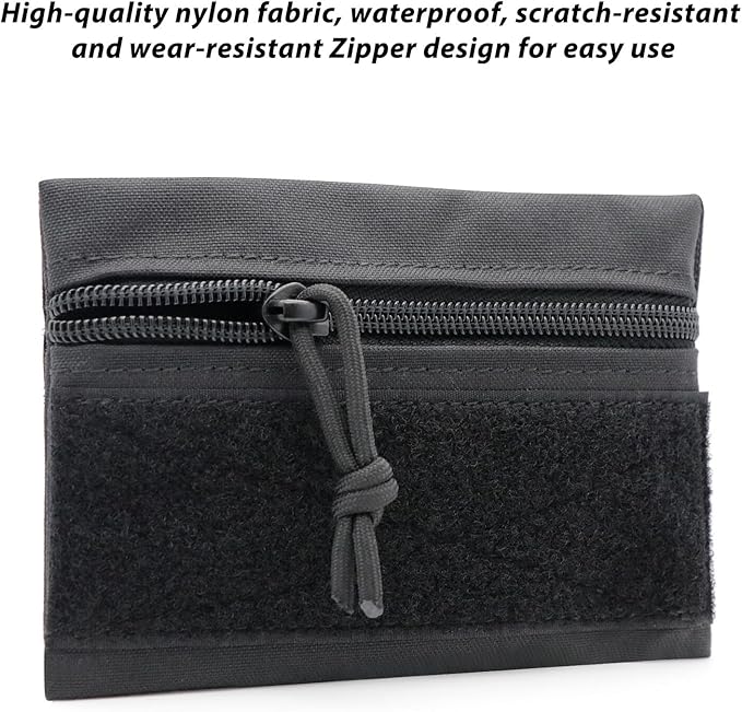 Qavctw Tactical Admin Pouch Bag with Hook and Loop Tool Storage Bag Snack Pouch Candy Bag Hanging Pouches Backpack Accessory Pouch