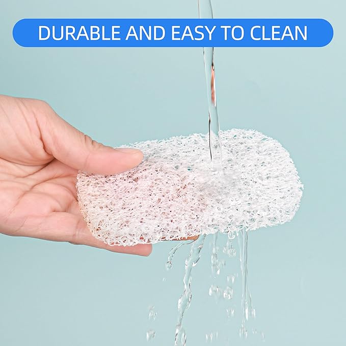 4PCS White Clear Soap Holder Pad,BPA-Free Soap Lifting Pad for Bar Soap,Easy to Clean Soap Savers Pads Suitable for Shower Kitchen Bathroom Bathroom Travel Hotel Cleaning Product