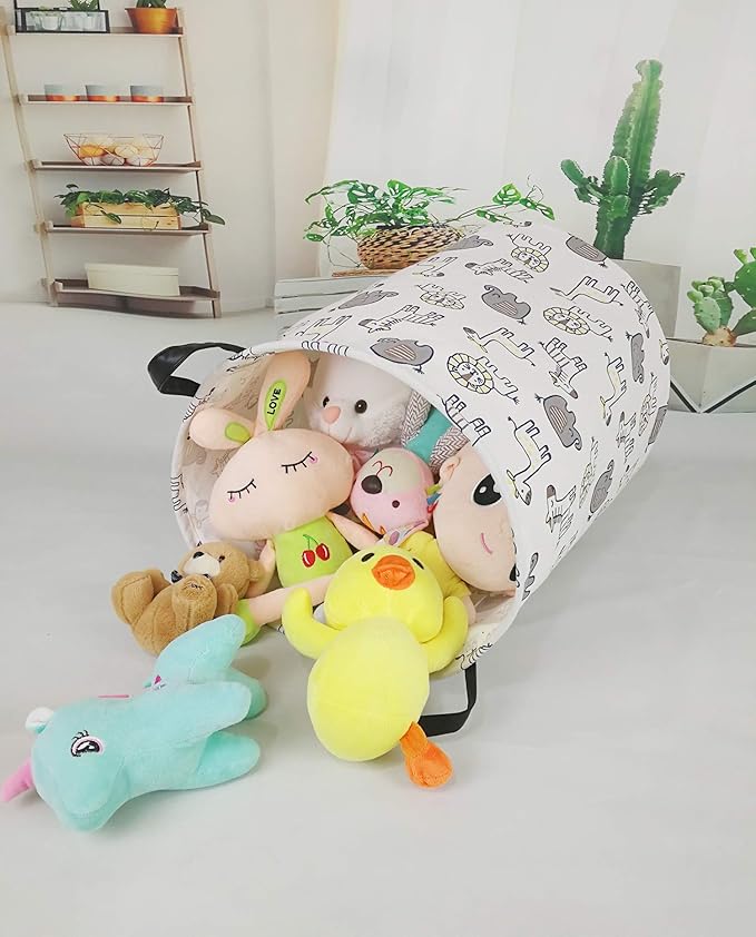 Kids Hamper Baby Storage Bins Gift Toy Box Organizer Nursery Waterproof Laundry Basket Large Canvas Collapsible Chest for Boys Girls Bedroom Closet Shelf Room Decor