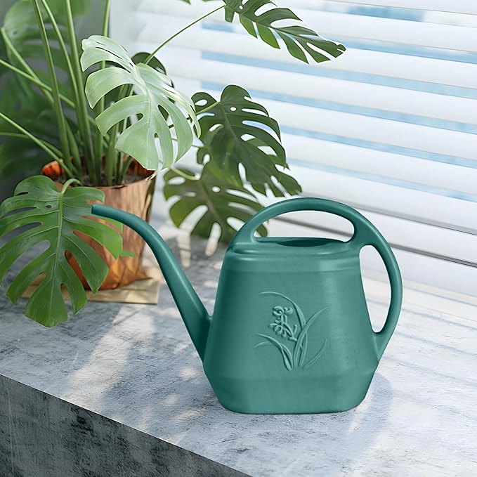 Watering Can - for Home Plant Garden - 1/2 Gallon - Green