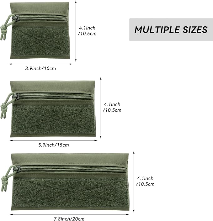 Qavctw Tactical Admin Pouch Bag with Hook and Loop Tool Storage Bag Snack Pouch Candy Bag Hanging Pouches Backpack Accessory Pouch