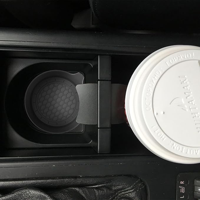 2 PCS Car Cup Coasters, Universal Cup Holder Coaster for Car, Car Accessories Interior for Women and Man, Bling CupHolders Insert for Women Non-Slip Silicone Car Cup Holder Coasters