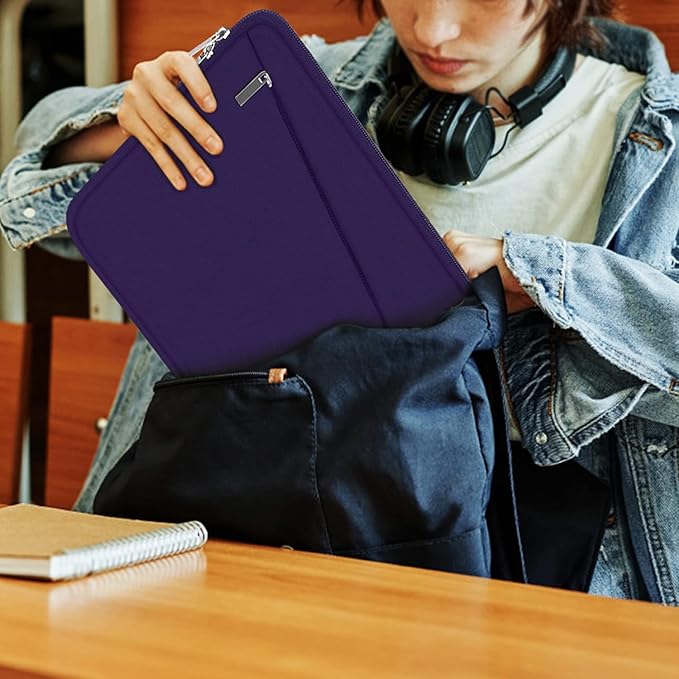 15.6 inch Laptop Sleeve, Durable Carrying Bag Protective Case Briefcase Handbag with Front Pocket, Slim Computer Cover for 15-16 Inch HP, Dell, Lenovo, Asus, Notebook, Purple