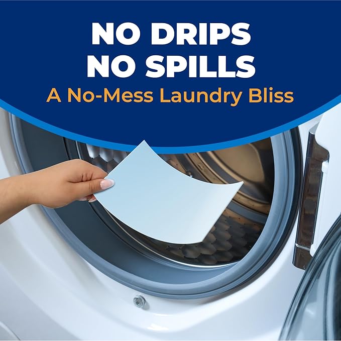 ARM & HAMMER Power Sheets Laundry Detergent, Fresh Breeze Scent, No Mess, Lightweight and Travel-Friendly, 35 Count, Up to 70 Small Loads