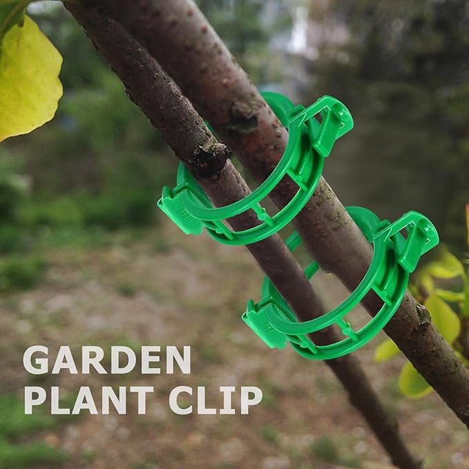 HFXXAD 400PCS Plant Support Clips, Tomato Clips, Plastic Garden Clips, Vine Clips for Tomato Cucumber Flower Squash Vine, 1.2” Inner Diameter, Prevent Tomatoes from Pinching or Falling Off（Green）