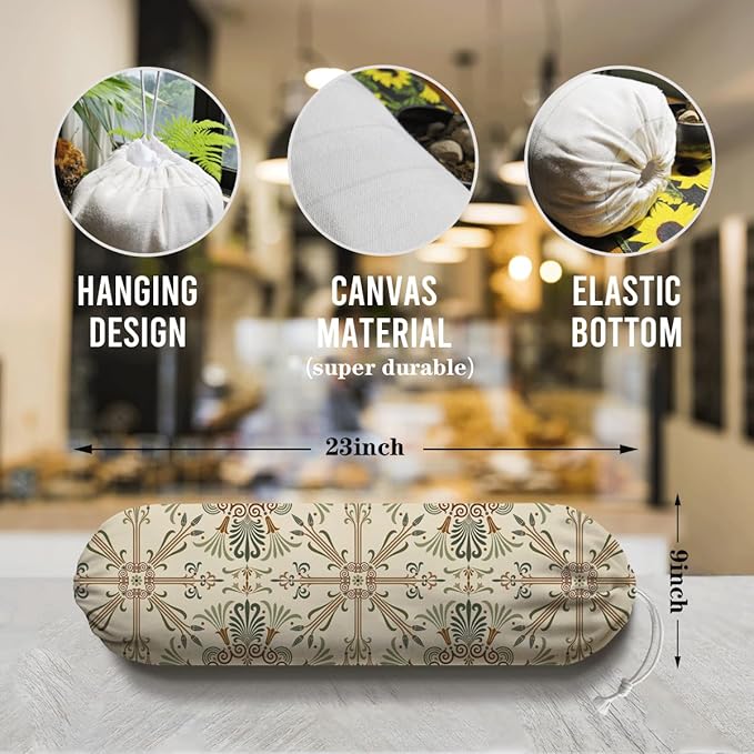 Boho Vintage Plastic Bag Holder, Reusable Grocery Bags Holder for Wall Mounting, Car Organizer, Boho Washable Shopping Bags Carrierfor Home Kitchen, Kitchen Pattern Garbage Bag 67