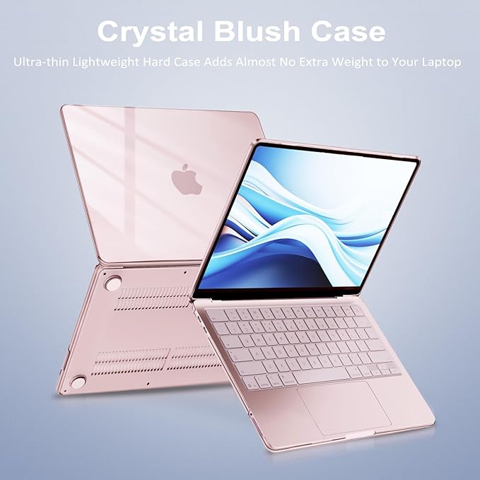 MOSISO Compatible with MacBook Neo Case 13 inch 2026 Release Model A3404 with A18 Pro Chip, 4 in 1 Kit Precision Fit Crack & Scratch Resistant Protective Hard Shell Case Cover, Crystal Blush