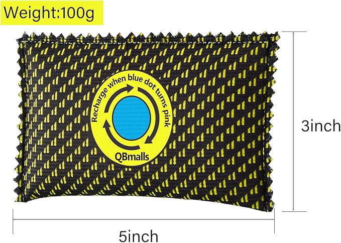 100g Rechargeable Desiccant Pack of 5,Moisture Absorber for Storage,Gun Safes,camper and Cars,Desiccant Dehumidifier for Closets,Drawer,Luggage and Small Spaces