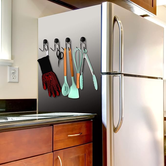 Magnetic Hooks 80Lbs+ 2026 Cruise Essentials Magnet Hook Heavy Duty Magnets Hanging Hooks for Refrigerator Grill Toolbox Cabins Outdoor 8 Pack (Black)