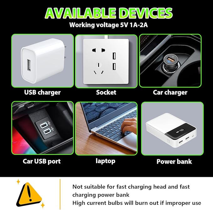 2PCS Car USB Night Lights, Touch Dimmable Vehicle Interior Ambient Lamp, Portable Retro Glass LED Light for Auto Decorations, Bedroom, Office, Travel, Camping, Gifts for Women and Men (Green)