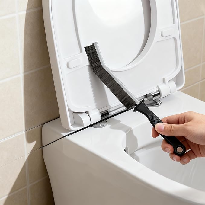 7 Pcs Hard Bristle Crevice Cleaning Brush Set - for Grout, Tight Spaces & Gap Cleaning, Deep Reach Narrow Scrubber Tools for Bathroom Tiles, Kitchen Sink, Window Tracks & Car Vents, Home Essentials