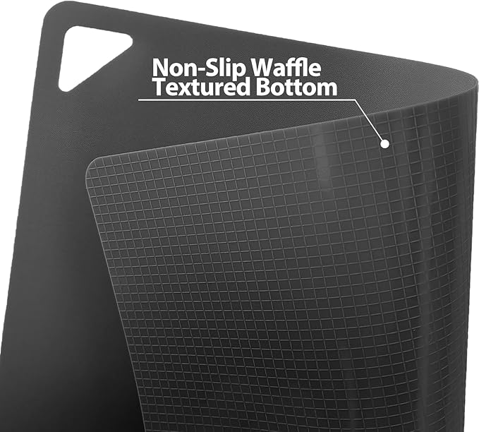 WK Flexible Plastic Cutting Boards Mats for Kitchen, Flexible Non Slip Cutting Mat, Thin Cutting Sheets, BPA Free, Dishwasher Safe, Multi Sizes