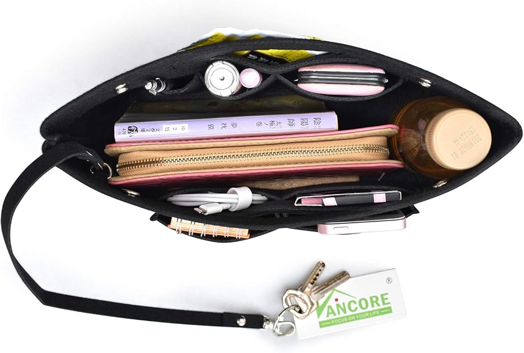 VANCORE Felt Insert Handbag Organizer Travel Purse Bag Organiser