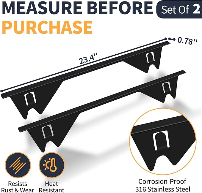 Upgrade 316 Stainless Steel Stove Gap Covers, 2 Pack Stove Gap Filler ALMCALS Stove Gap Guards Range Trim Kit Heat Resistant Oven Gap Filler Between Stovetop and Counter