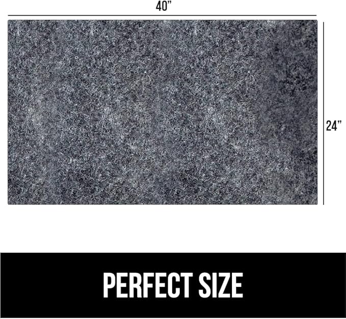 GORILLA GRIP LeakGuard Non-Adhesive Under Sink Mat for Kitchen Cabinet, 24x40, Waterproof Quick Dry Shelf Liner, Durable Absorbent Felt Mats for Bathroom Sinks, Cabinets, Dresser, Easy Trim, Charcoal