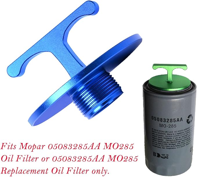 Aluminum Alloy Oil Filter Plug tool, for Dodge Ram 2500, 3500, 4500, 5500. 5.7L 5.9L 6.4L 6.7L Cummins Turbo Diesel MO285 05083285AA Oil Filter Cap Off Tool-car accessories