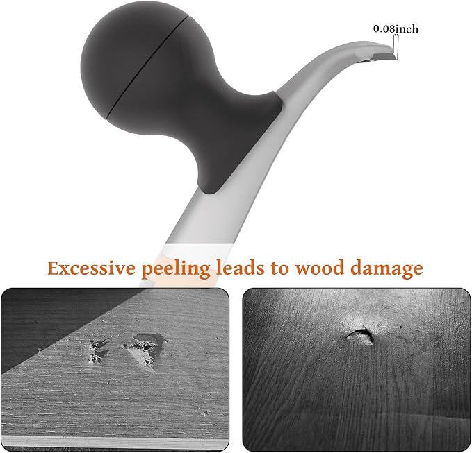 Professional 2-1/2" Tungsten Carbide Scraper - Extra Long Double-Sided Blade for Removing Paint, Epoxy, Rust, Adhesive & Carpet Glue - Heavy Duty Ergonomic Scraper Tool