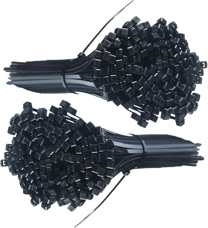 120 Pcs 8 Inch Cable Zip Tie, ORWUDIZ Multifunctional Tie, Nylon 66 Material, Tensile Strength 50 Lbs, Black, Cable Binding Classification, Suitable for Industrial, Outdoor, Home, Office Use