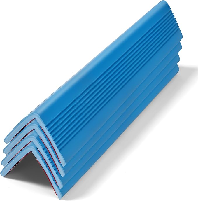 Wall Corner Protectors 4 Pack, 1.57x1.57x23.62x0.12 inch PVC Double-Sided Proof Corner Guards for Sharp Edges, Self-Adhesive Corner Protectors for Home, Kindergarten, Thickness-3mm (0.12 in)