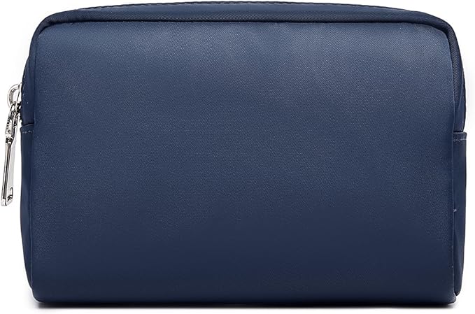 Waterproof Makeup Bag Large Capacity Women's Classic Black Wash Bag Adjustable Partition Wash Bag Brush and Cosmetic Carrying Bag… (Navy Blue)