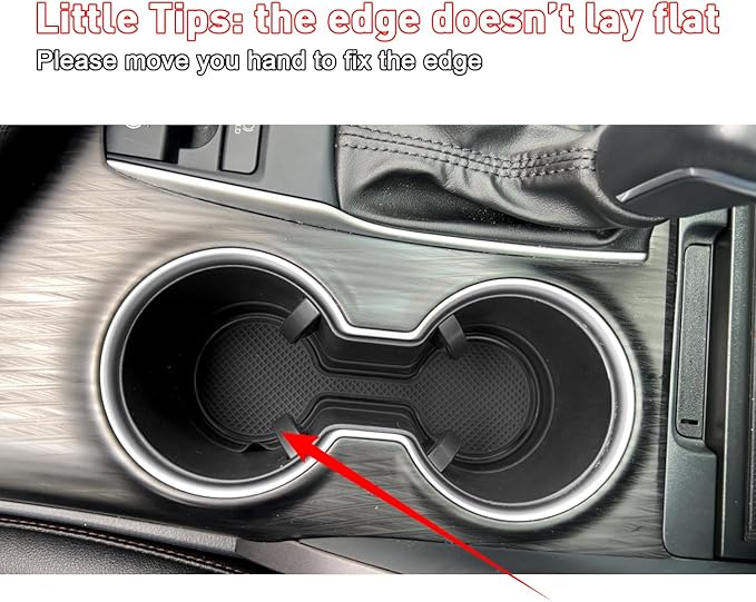 Cup Holder Coaster for Kia Telluride Accessories 2020 2021 2022 2023 2024 2025 Silicone Cup Holder Insert Mat Non-Slip Center Console Pad Car Interior Accessories Decoration (Black Trim,6-pcs kit)