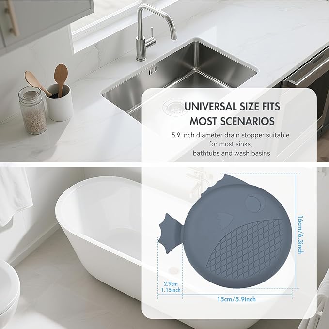 TRAPMATE Shower Drain Hair Catcher, Patented Bathtub Stopper Drain Strainer Kit, Fast Drainage Stainless Steel Shower Drain Cover for US Standard Flat Drains of Bathroom and Shower Room