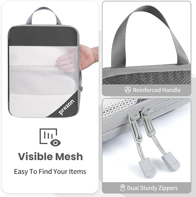 8 Set/6 Set/4 Set Compression Packing Cubes for Travel, Lightweight Vacation Travel Essentials, Travel Accessories for Suitcase Organizer Bags Set, Durable Luggage Organizer