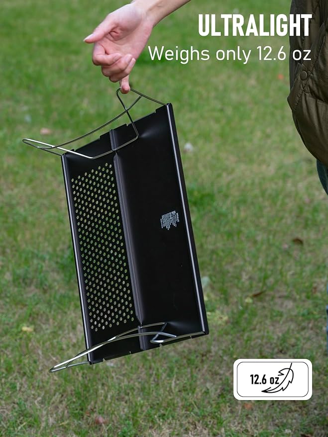 WildCall Mini Solo Folding Table Ultralight Compact with Carry Bag for Backpacking Camping Hiking Beach (Silver)