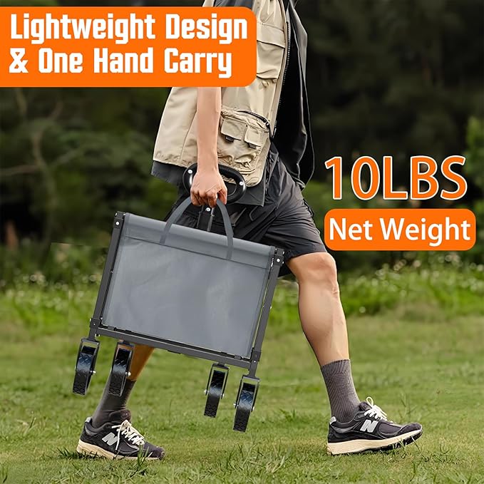 Wagons Carts Foldable, Lightweight Portable Utility Shopping Cart with Wheels, Folding Grocery Wagon Cart for Grocery, Camping, Shopping, Beach, Garden, Sports Grey