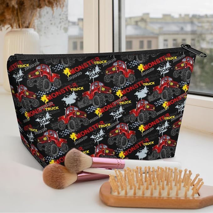 Truck Kids Toiletry Bag Travel Cosmetic Makeup Organizer Wash Shower Bags Over Night Bags Camping Shaving Kit Handbags for Boys Girls
