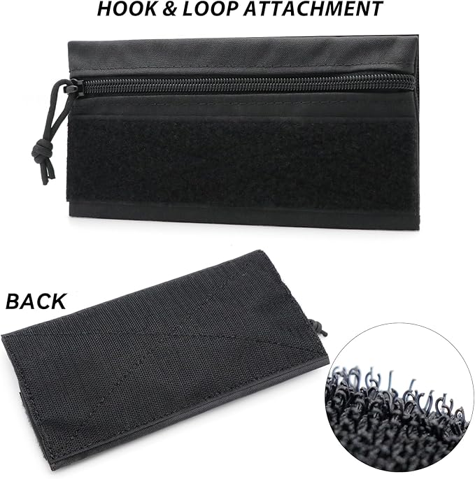 Qavctw Tactical Admin Pouch Bag with Hook and Loop Tool Storage Bag Snack Pouch Candy Bag Hanging Pouches Backpack Accessory Pouch