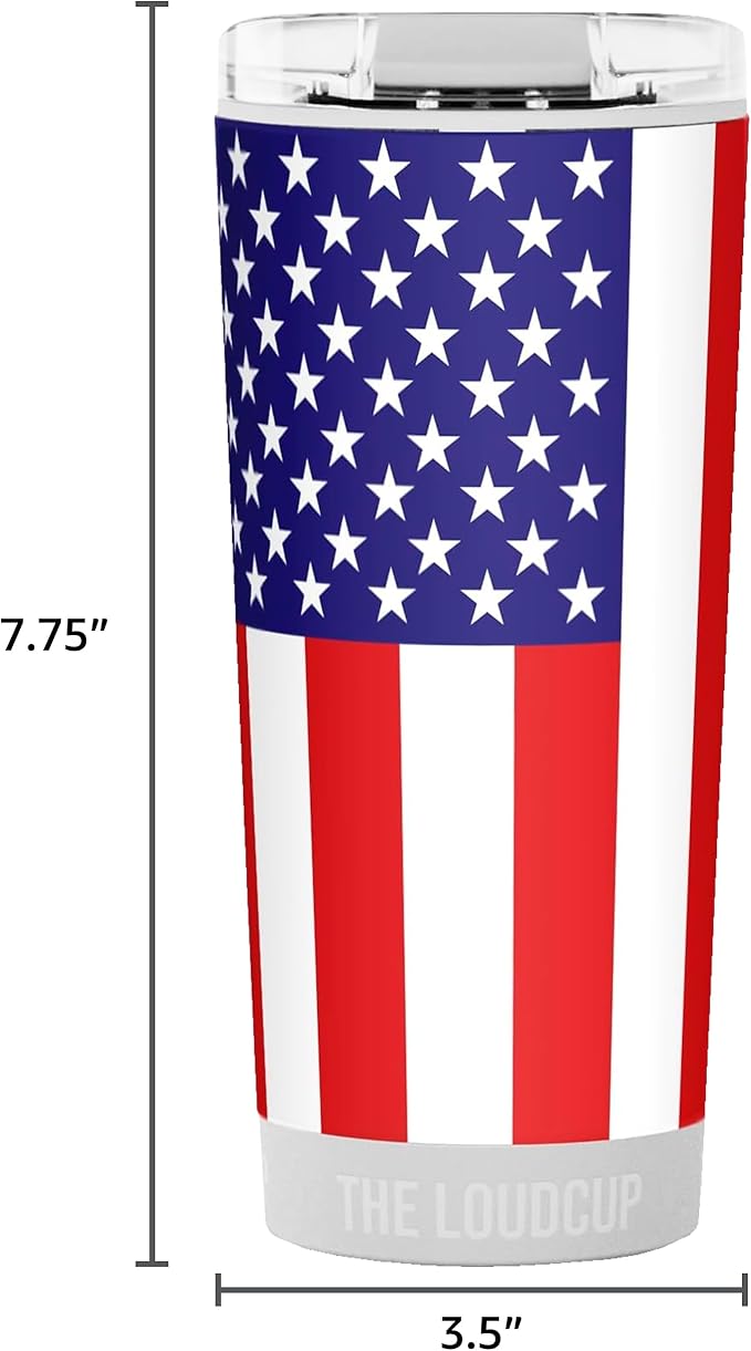 The LoudCup Blow Horn Tumbler, Cheer & Sip 2-in-1 Reusable Water Bottle with Built-In Horn for Sports Games, Tailgates, Parties & Events, BPA-Free