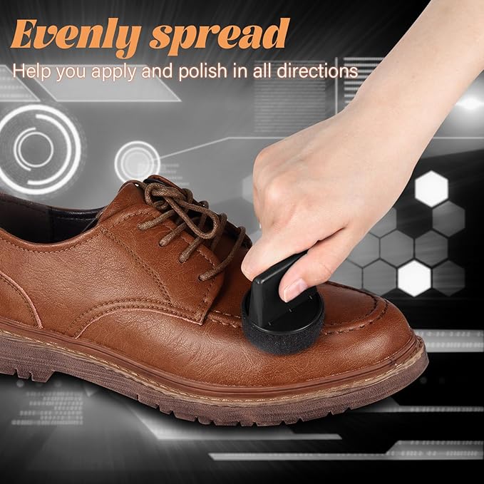 10 Pcs Shine Shoes Sponge Applicators Foam Dauber Shoe Polish Applicator Brush Leather Shoes Boots Care Cloths Suede Cleaner(10 Pcs Shoe Sponge C)