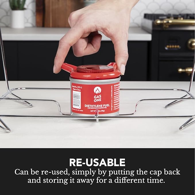 GasOne 2+ Hour Chafing Fuel, Metal Can (Pack of 12)