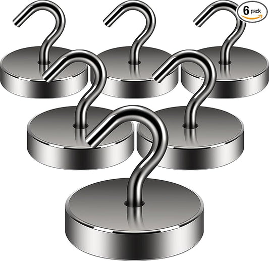 Neosmuk Magnetic Hooks, Cruise Ship Essentials, 100lb+ Heavy Duty Magnetic Hooks for Cruise Cabins, Refrigerator, Grill, Hanging, and Travel | Extra Strong Must-Haves Magnet Hook,Gunmetal