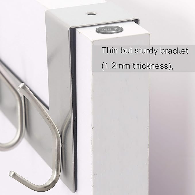 WEBI Over The Door Hooks for Hanging, Over The Door Towel Rack, Over Door Coat Hanger, Over Door Coat Rack for Hanging Towels, Hats, Clothes, Behind Back of Bathroom, Bronze