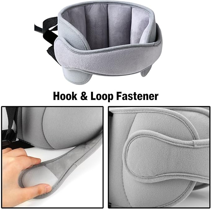 PandaEar Car Seat Toddler Head Support, Adjustable Baby Carseat Head Holder Strap for Car Seat Stroller, Soft Neck Relief Band for Kids Infants Comfortable Travel Sleep