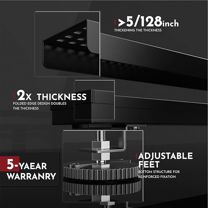 WEBANG 32 Inch Linear Shower Drain Rectangular Floor Drain with Accessories Square Hole Pattern Cover Grate Removable SUS304 Stainless Steel CUPC Certified Matte Black