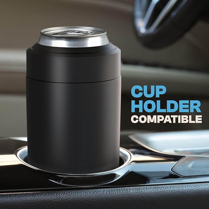 Frost Buddy Universal Can Cooler - Fits all - Stainless Steel Can Cooler for 12 oz & 16 oz Regular or Slim Cans & Bottles - Stainless Steel (Shake My Bones)